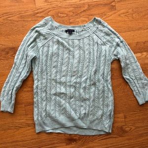 Knit cable sweater